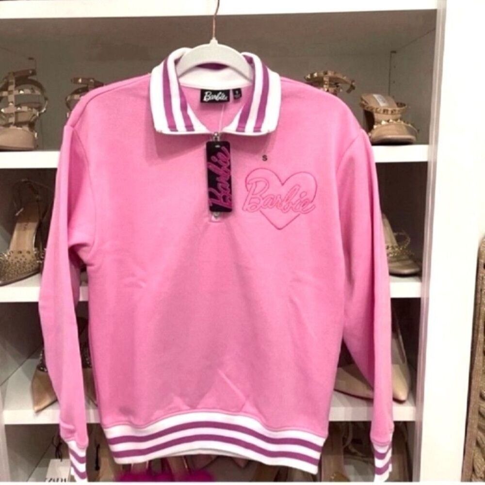 New PINk BARBIE sweater white gift box Size available M/L - Picture 3 of 12